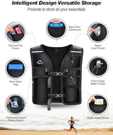 Running Vest for Women Men, Reflective Hydration Vest with Adjustable Waistband & Phone Pocket, Lightweight Breathable Running Water Vest for Jogging Hiking Trail Cycling and Marathon Race