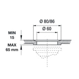 lira 2054001 2054.001 Cat Lot Mini Basket for Ceramic Sinks D60 White