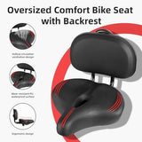 Oversized Bike Seat for Peloton Bike & Bike+, Comfort Seat Cushion Compatible with Peloton, Road or Exercise Bikes, Bicycle Wide Saddle Replacement for Men & Women, Accessories for Peloton