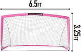 Franklin Sports Blackhawk Backyard Soccer Goal - Portable Pop Up Soccer Nets - Youth + Adult Folding Indoor + Outdoor Goals - Multiple Sizes + Colors - Perfect for Games + Practice