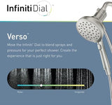 Moen Verso Handshower, Detachable Round Shower Head with Magnetix Docking System, 60" Hose, Spot Resist Brushed Nickel, 220H2SRN