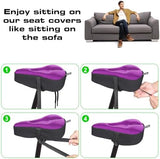 Zacro Bike Seat Cushion - Gel Padded Bike Seat Cover for Men Women Comfort, Extra Soft Exercise Bicycle Seat Compatible with Peloton, Outdoor & Indoor Bike Saddles