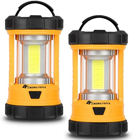 Camping Lantern, 3200LM Bright Camping Lights, 4600mAh Rechargeable LED Lantern, Lantern Flashlight for Power Outages/Fishing/Hurricane/Emergency, CT CAPETRONIX Camping Accessories (2-Pack)
