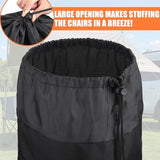 TOBWOLF Extra Large Portable Chair Bag, 47"x14.6" Folding Camping Chair Storage Bag with Shoulder Strap, Heavy Duty Carrying Sack for Foldable Outdoor Lawn Fishing Chairs, Hammock, Tent, Yoga Mat