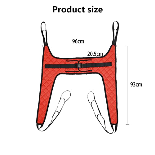 Fushida Hoyer Lift Sling,Commode Patient Lift Slings Medical Transfer Sling for Patients Shower Bath,Large Toileting Sling,Lift Sling for Elderly Bariatric,Divided U Slings Fit Invacare/Hoyer Lift
