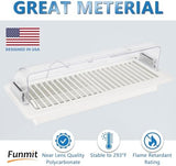 Funmit Air Vent Deflectors Adjustable Magnetic Heat Easy Adjust Between 9”-15” for Vents Sidewall Floor Ceiling Registers (4 Packs)