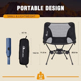 MOON LENCE Portable Camping Chair Backpacking Chair - The 4th Generation Ultralight Folding Chair - Compact, Lightweight Foldable Chairs for Hiking Mountaineering, Beach