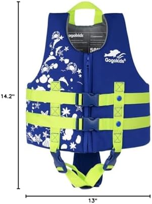 Gogokids Toddler Swim Vest, Kids Floaties – Boys & Girls Buoyancy Jacket, Swimming Aid for Pool & Beach, Fits 2-8 Years / 22-60 lbs