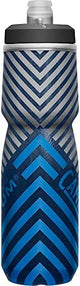 CamelBak Podium Chill Insulated Bike Water Bottle - Easy Squeeze Bottle - Fits Most Bike Cages - 24oz, Navy Stripe