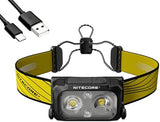 Nitecore NU25 400 USB-C Rechargeable Headlamp, Lightweight, Dual Beam, with Red Lighting for Hiking, Climbing, and Camping, with Organizer