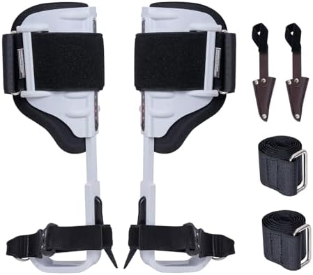 VEVOR Tree Climbing Spikes, 1 Pair Climbing Spurs, 350lbs Load Capacity Tree Climbing Gear with Straps and Spike Protectors, Arborist Equipment for Climbers, Hunting, Fruit Picking