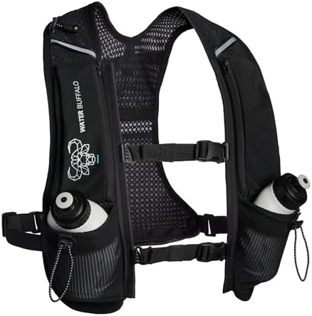 Water Buffalo Hydration Running Vest - Quiver Hydration Vest - Running Hydration Vest with Dual Water Bottles - Lightweight Water Backpack for Running,