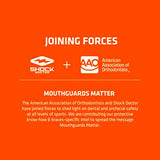 Shock Doctor Adult Braces Strapless Mouthguard, Adult , only top braces,Blue