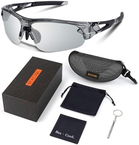 BEACOOL Polarized Sports Sunglasses for Men Women Youth Baseball Fishing Cycling Running Golf Motorcycle Tac Glasses UV400
