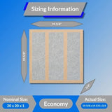 20x20x1 Glasfloss Fiberglass Air Filter, Double Strut, GDS Series, Made in USA, Actual Size: 19 5/8 x 19 5/8 x 3/4 (Box of 6)