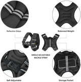 APEXUP Weighted Vest with 5lbs/10lbs/15lbs/20lbs/25lbs/30lbs Weights and Reflective Stripe, Weight Vest Men Women for Workout, Strength Training, Running