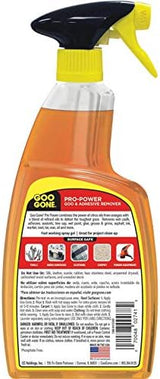 Goo Gone Pro-Power Spray Gel Adhesive Remover - Surface Safe, Great Cleaner, No Harsh Odors, Removes Stickers, Can Be Used On Tools, 24 Ounce, 2 Pack with Scraper Tool