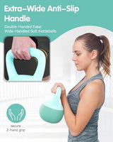 Soft Kettlebell - Cushioned Impact-Resistant Base and Anti-Slip, Kettle bell Anti-Slip Grip Weight for Home Workouts, Safe Strength Training Kettlebells Sets for Women & Men, With Non-slip Gloves