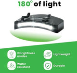 LitezAll LED Cap Light, 300 Lumens Hat Light for Outdoor Activities, Battery Powered and Weather Resistant Hat Lights for Camping, Hiking, and More