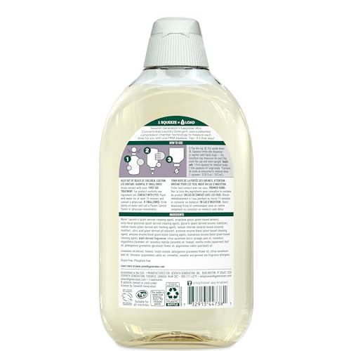 Seventh Generation EasyDose Laundry Detergent Fresh Lavender Scent 2 Pack Ultra Concentrated Washing Detergent 23 oz
