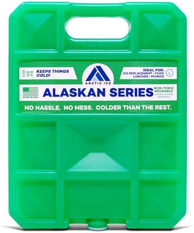 Arctic Ice Alaskan Series Long Lasting Reusable Ice Pack - Freezes at 32° Fahrenheit - Keeps Food & Drinks Cool Without The Risk of Freezing