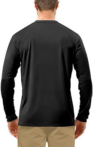 Roadbox Mens UPF 50+ UV Sun Protection Shirts Outdoor Long Sleeve SPF Rash Guard for Fishing Hiking Swimming Running