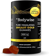 Be Bodywise Pure Himalayan Shilajit Gummies Gold I Lab Tested I No Added Sugar I Ashwagandha, Gokshura| Fulvic Acid & 85+ Trace Minerals I for Men, Women I Non-GMO I 100% Natural & Organic I 60 Gummy