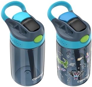 Contigo AutoSpout Water Bottle, 14oz, Pack of two, Blueberry/Blue Raspberry & Blueberry Nightfall