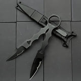 Portable Knife 6.7 Inch 440C Fixed Blade Outdoor Camping Portable Straight Knife With Kydex Sheath The Knife Comes In Black And White (Black)
