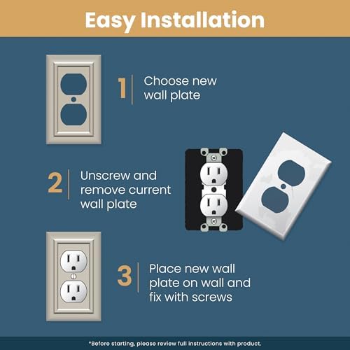 Franklin Brass Classic Architecture (3-Pack) Outlet Covers Pure White 1-Gang Wall Plate Single Duplex Switch Plates Electrical Guard W35242V-PW-C