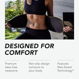 Sports Research® Sweet Sweat Waist Trimmer - Premium Sweat Enhancing Fitness Belt for Women & Men - 5 Adjustable Sizes