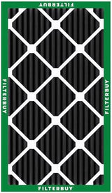 Filterbuy 16x25x1 Air Filter MERV 8 Odor Eliminator (4-Pack), Pleated HVAC AC Furnace Air Filters Replacement with Activated Carbon (Actual Size: 15.50 x 24.50 x 0.75 Inches)