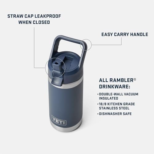 YETI Rambler Jr. 12 oz Kids Bottle, with Straw Cap