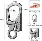 Ahiller Carabiner Clip, Double Anti-Misopening Locking Design, 3" Zinc Alloy Heavy Keychain for Outdoor Camping Hiking, Key Ring Clip
