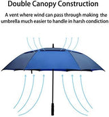 Golf Umbrella Large 58/62/68 Inch Automatic Open Golf Umbrella Extra Large Oversize Double Canopy Vented Umbrella Windproof Waterproof for Men and Women