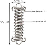 TOBWOLF 10PCS Tent Spring Buckle, Windproof Stainless Steel Rope Tensioner Awning Fixed Hook Buckle, Portable Camping Tent Fixed Buckle, Spring Buckle Set for Outdoor Camping, Dog Training, Swing