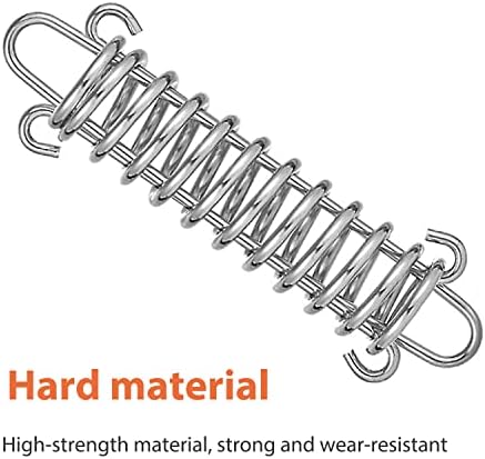 TOBWOLF 10PCS Tent Spring Buckle, Windproof Stainless Steel Rope Tensioner Awning Fixed Hook Buckle, Portable Camping Tent Fixed Buckle, Spring Buckle Set for Outdoor Camping, Dog Training, Swing