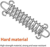 TOBWOLF 10PCS Tent Spring Buckle, Windproof Stainless Steel Rope Tensioner Awning Fixed Hook Buckle, Portable Camping Tent Fixed Buckle, Spring Buckle Set for Outdoor Camping, Dog Training, Swing