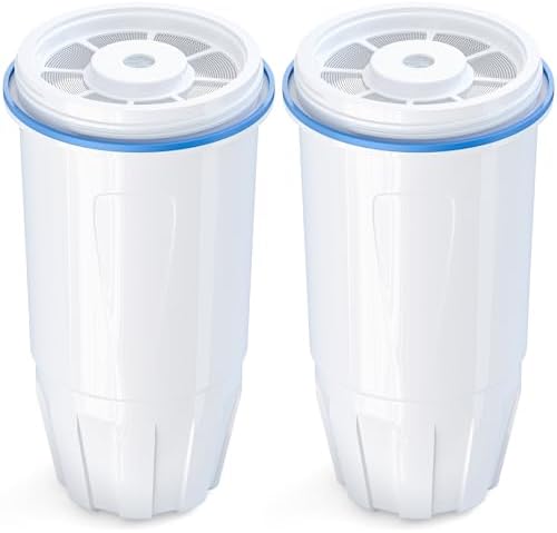 Upgraded Water Filter Replacement Fit for Zero Pitcher and Dispenser ZR-001 ZR-004 ZP-006 ZR-017, Six-Stage Filter System, Effectively Reducing Lead, Chromium, and Contaminants, 2 Packs, By BOGDA
