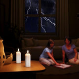 10Pack 15H+ Emergency Candles Long Burning Survival [20H+ Inside Candle Lanterns], 3“ Unscented White Pillar Candle, Survival Candles for Power Outage, Camping, Hurricane