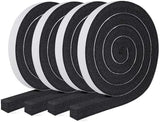MAGZO Weather Stripping Door Seal 1 Inch W X 1 Inch T X 26 Ft Total Length, Strong Adhesion and High Resilience Air Conditioner Foam Insulation (6.5ft x 4 Rolls)