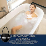 Bath Filter for Tub - Kinder Water Filter for Bathtub, Hard Water Softener to Remove Lead,Chlorine and Fluoride, Improve Skin, Hair and Nails Condition,Matte Black