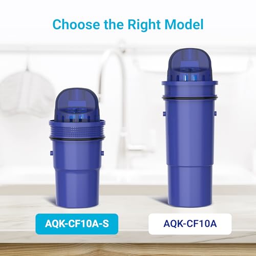 6 Packs Pitcher Water Filter Replacement for All PUR®, PUR® Plus Pitcher and Dispenser Filtration Systems, CRF950Z, PPF951K, PPF900Z, NSF Certified, AQUA CREST