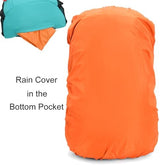 Bseash 40L Waterproof Hiking Backpack with Rain Cover, Outdoor Sport Travel Bag Daypack for Camping Climbing Skiing Cycling (Milk Green)