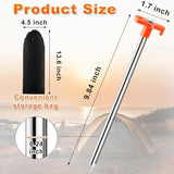 CHERAINTI Tent Stakes, 22 Pcs Heavy Duty Metal Stakes for Ground with Storage Bag, 9.84 Inch Galvanized Non-Rust Camping Tent Pegs Ground Spikes for Camping Tarp Garden Hiking, Orange