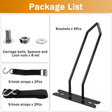 CC-125 Cargo Box Bike Rack Adapter, Hitch Bike Rack Adapters Bike Wheel Holders for Cargo Carrier on Camper Travel Trailer, Fit for All Types of Bikes with Tires Width Less Than 2-1/4"