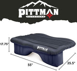 Pittman Outdoors AirBedz Inflatable PVC Rear Seat Air Mattress, Black - Mid-Size Fits Jeeps, Car, SUV’s & Mid-Size Trucks, Comes with Portable DC Air Pump