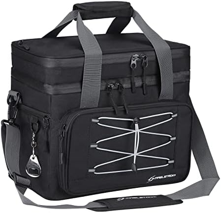 Maelstrom Soft Cooler Bag,Collapsible Soft Sided Cooler,24/30/60/75 Cans Beach Cooler,Ice Chest,Large Leakproof Camping Cooler,Portable Travel Cooler for Grocery Shopping,Camping,Road Trips