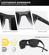 KALIYADI Polarized Sunglasses for Men, Lightweight Sun Glasses with UV Protection for Driving Fishing Golf