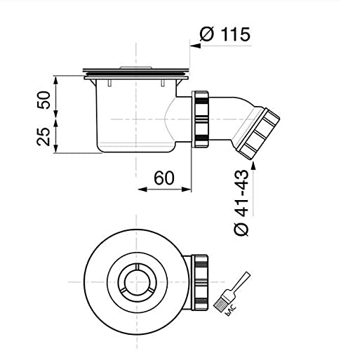 Evan Square Chrome Fast Flow Shower Waste Tray